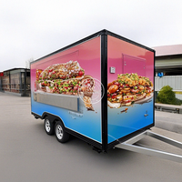 Remorque à pizza commerciale, restaurant mobile, camion de restauration, boulangerie de rue, remorque alimentaire, cuisine entièrement équipée