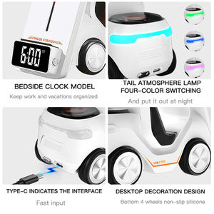 Estación de carga inalámbrica universal con diseño de carretilla elevadora para <span class=keywords><strong>Android</strong></span> IWatch <span class=keywords><strong>Airpods</strong></span> <span class=keywords><strong>Pro</strong></span>, estación de carga de luz nocturna con diseño de coche - Product Image 4