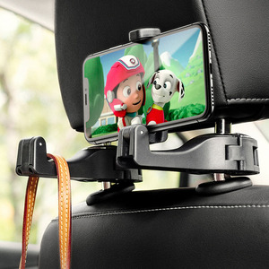 360 asiento trasero de coche de camión retráctil giratorio asiento trasero universal soporte de teléfono ganchos colgador - Product Image 3