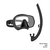 Masque de plongée à lentille unique HD pour adultes, tuba de plongée, kit de plongée en apnée, tuyau en silicone, ensemble de plongée