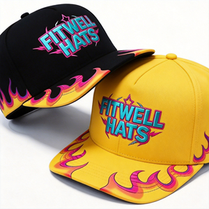 Gorras de Béisbol Unisex Ajustables de 5 Paneles con Diseño de Llama, Gorras con Logotipo Bordado Personalizado - Product Image 5