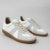 Marque de mode de luxe, baskets et chaussures décontractées unisexes de haute qualité, chaussures de marche en cuir véritable à lacets