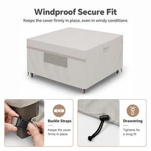 HOMFUL Coperture Impermeabili per <span class=keywords><strong>Tavoli</strong></span> e Sedie <span class=keywords><strong>da</strong></span> Patio, Rivestimento in PVC 600D Resistente per <span class=keywords><strong>Tavoli</strong></span> e Sedie <span class=keywords><strong>da</strong></span> <span class=keywords><strong>Esterno</strong></span> - Product Image 5