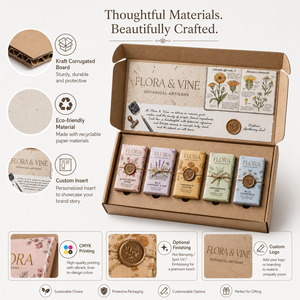 Caja de Embalaje Rígida para Barras de Baño, Fabricada con Cartón Reciclado Biodegradable y Ecológico, con Diseño Personalizado e Impresión Offset - Product Image 2