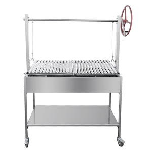 Parrilla <span class=keywords><strong>Argentina</strong></span> <span class=keywords><strong>de</strong></span> Carbón <span class=keywords><strong>de</strong></span> Acero Inoxidable Premium, Alturas Ajustables, Diseño Plegable con Ruedas, Control por Botones - HDL08 para 3-5 Personas - Product Image 1