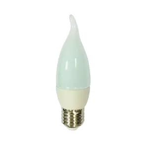 RoHS Compliant LED Candle Bulb F40/C37T 4W Cold White Light AC Power for E14/B22 Residential Lighting