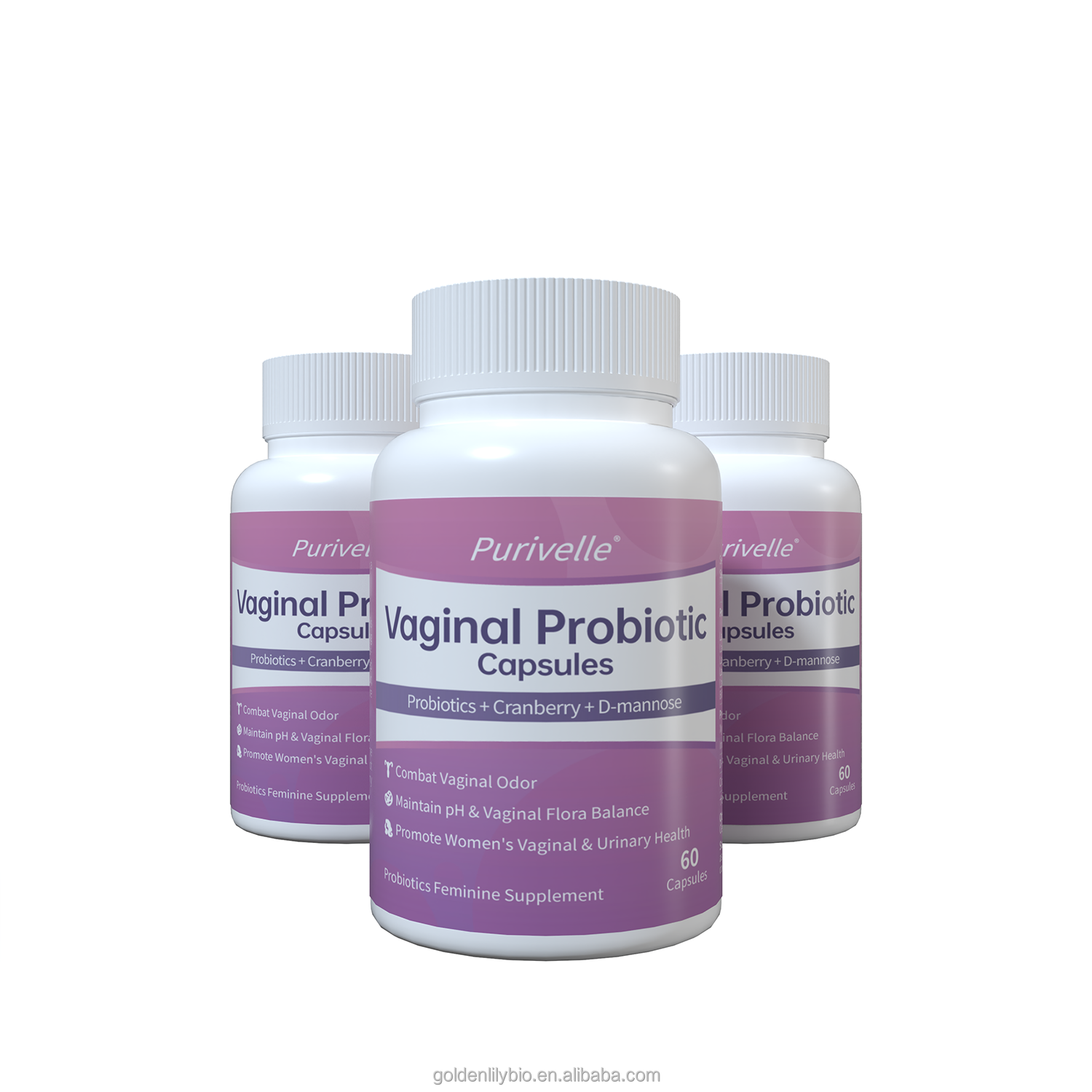 Women's Vaginal Probiotic Capsules with Cranberry Support Vaginal Flora Balance & PH Regulation Odor Control Supplement