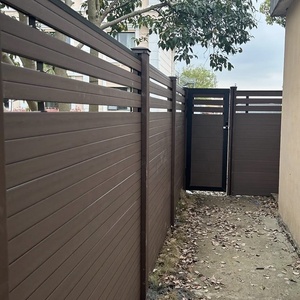 Set di scherma Anti mezza Privacy Anti salita con <span class=keywords><strong>pali</strong></span> resistenza Uv caffè Wpc composito stecche di recinzione per la decorazione esterna del giardino - Product Image 6