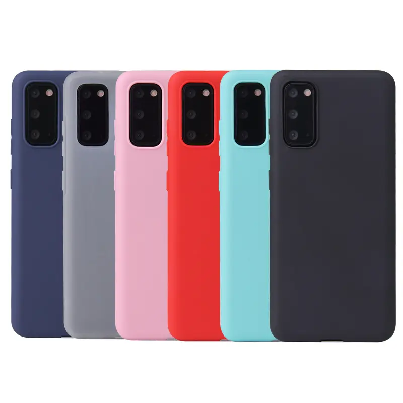 Ultra Thin Candy Color Soft Silicone TPU Matte Phone Case Cover for Samsung Galaxy S20 S 20 Plus