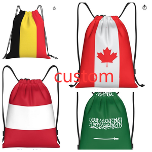 Sac à dos à cordon de serrage réglable pour le sport et la gym, motif drapeau de pays, pour le jour du match de football 2026, 48 pays, pour femmes et hommes - Product Image 1