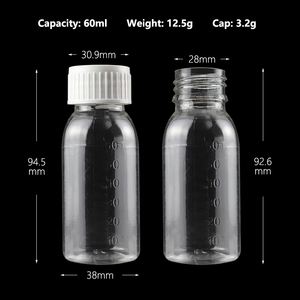 Bouteille vide en plastique de 2oz 60cc de réactif chimique de laboratoire pour le stockage de liquides/solides - Product Image 2