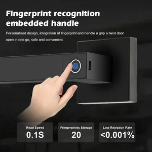 New Arrival Biometric Keyless Entry Door Handle Fingerprint Door Lock Smart Door Lock For Home Apartments Office Hotel