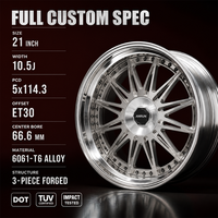 Jantes forgées 3 pièces en argent 5-Y 21x10.5 5x114.3 ET30 6061 T6, jantes profondes personnalisées pour Mercedes