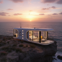 Système de maison intelligente intégré à une structure en acier, maison capsule avec conception étanche, technologie IoT économe en énergie