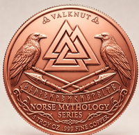 Pièce de monnaie en cuivre pur 999 de 5 oz, série animale mythologie nordique, plusieurs types, colorée, en relief, édition de collection