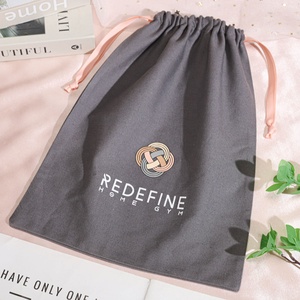 Bolsas de Compras de Lona de Algodón Grandes al por Mayor, Bolsas de Deporte para Zapatos y Ropa, con Logotipo Personalizado Impreso, Reciclables, con Cordón - Product Image 3