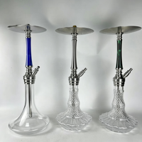 Kedatangan Baru 2025 Hookah Shisha Arab Mewah dari Baja Tahan Karat dengan Desain Cermin, Set Hookah Shisha Mewah dari Baja Tahan Karat 304