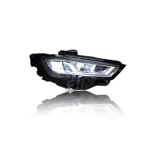 Faro Delantero LED para Audi A3 2013-2016, Faros Delanteros <span class=keywords><strong>S3</strong></span> con Luces de Circulación Diurna, Señal de Giro, Luz Alta, Ojo de Ángel, Lente de Proyector - Product Image 1