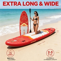 Planche de SUP gonflable extra large 350 cm pour usage familial, stock UE, capacité 160 kg, robuste, dropshipping pour jeux aquatiques lac et rivière