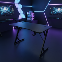 Table de jeu RGB personnalisée bon marché d'usine avec lumières LED pour joueur Bureau Grand bureau ergonomique noir pour ordinateur de jeu