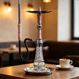 Pink <b>Crystal</b> Hookah Modern Water Pipe Glass Base Metal Stand Tobacco Smoking Accessory - Product Image 5