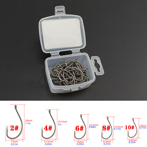 กล่องบรรจุ 50 ชิ้น เบ็ดตกปลาคาร์บอนสตีล Senyo แบบมีเงี่ยง สำหรับตกปลาแบส ปลาเทราต์ และปลาคาร์พ อุปกรณ์ตกปลา - Product Image 3