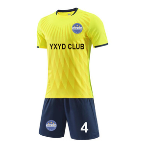 Popolare maglia calcio personalizzato calcio Jersey Set giallo calcio formazione uniformi con l'alta qualità e prezzo a buon mercato - Product Image 1
