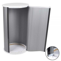 Stand d'affichage pliable graphique Wrap Stand pliable Pop Up affichage pliant économique en plastique rond Promotion Tables