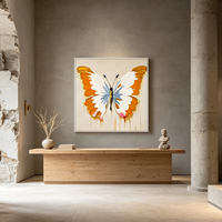 Décoration murale sur toile faite main, paysage abstrait moderne à texture 3D, tableau luxueux arbre de vie à feuille d’or