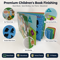 Libro de Actividades Interactivo para Niños Pequeños con Encuadernación Espiral Personalizada, Libro Educativo Personalizado para Niños, Impresión de Libros Infantiles