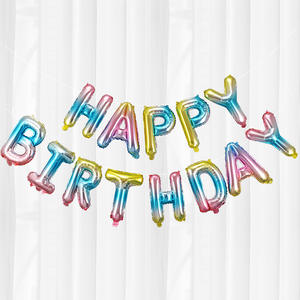 Globos de Decoración <span class=keywords><strong>para</strong></span> Fiesta de Cumpleaños de Niños, Juego de Letras de <span class=keywords><strong>Feliz</strong></span> Cumpleaños, Bola de Película de Aluminio, 16 Pulgadas - Product Image 6