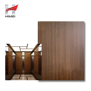 Factory processing wood grain VCM film laminated galvanized steel for elevator decoration