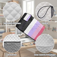 Housse de machine à coudre matelassée personnalisée motif arc-en-ciel gay avec motif réciprosexuel, protège-poussière en polyester pour rangement de machine à coudre domestique