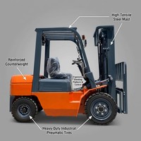 Chariot élévateur diesel WGZN Fast 510 mm à vitesse de levage rapide, 3 tonnes, pour un déplacement efficace de matériaux en entrepôt à fort volume
