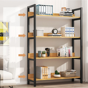 Estantería de libros de <span class=keywords><strong>madera</strong></span> <span class=keywords><strong>gruesa</strong></span>, estilo moderno, Vintage, <span class=keywords><strong>madera</strong></span> y Metal, MDF - Product Image 3