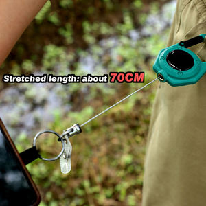 XXH-พวงกุญแจเชือกลวดยืดหยุ่นสูงยืดหดได้โลโก้ที่กำหนดเองสายคล้องคอแบบหกเหลี่ยมสะท้อนกลับได้สูง - Product Image 5