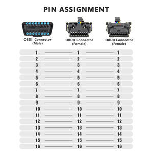 كابل OBD2 مخصص للسيارات/الدراجات النارية بطول 30 سم مع موصل Y من البلاستيك PVC وموصلات كاملة القفل - Product Image 5