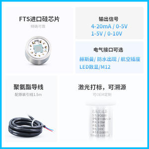 เครื่องส่งสัญญาณความดันแบบจุ่มใต้น้ำ Suzhou PCM300Y 4-20mA IP68 เซ็นเซอร์ซิลิคอนแบบกระจาย - Product Image 2