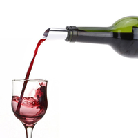 Verseur à vin de conception haut de gamme pour cadeaux promotionnels, verseur à vin argenté, disque anti-goutte, bec verseur