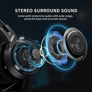 <span class=keywords><strong>SOMIC</strong></span> G951s Pro-Gamer Características a bajo precio Auriculares estéreo profesionales para juegos 7,1 Auriculares para juegos con sonido envolvente para PS4 Xbox PC - Product Image 2