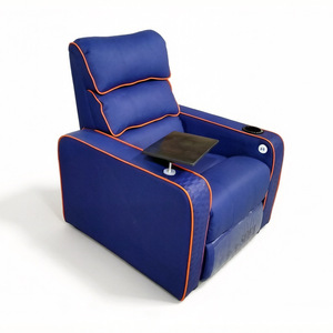 Sofá de Masaje Eléctrico de Cuero Azul con Carga USB para Hogar y Oficina, Modelo 949 - Product Image 4