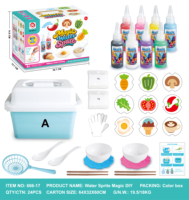 Kit DIY STEM Magic Water Elf, jouet aquatique en gel 3D fait main avec boîte de rangement, jouet éducatif artisanal emballé pour la vente au détail