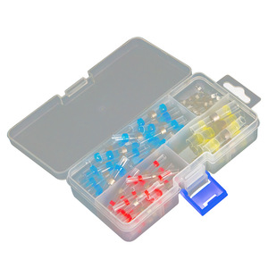 Solder Ring Terminal Connector Set With Blue Red Yellow Color For Wiring Connection <b>Plastic</b> Material Heat Shrinkable Pressure - Product Image 1