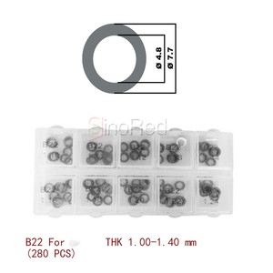 <span class=keywords><strong>Berserk</strong></span> - Juego de <span class=keywords><strong>280</strong></span> Separadores Ajustables B22 para Inyectores Diésel THK de 1.00-1.40 mm - Product Image 3