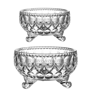 <span class=keywords><strong>Elegante</strong></span> Ciotola per Frutta di Grandi Dimensioni in Cristallo Intagliato con Coperchio per Caramelle, Zucchero e Dessert - Product Image 2