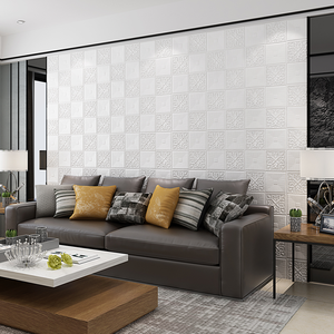 Panneau mural moderne en mousse <span class=keywords><strong>Papier</strong></span> <span class=keywords><strong>peint</strong></span> 3D anti-collision et insonorisant pour le salon Carreaux muraux souples Auto-adhésif Imperméable - Product Image 1