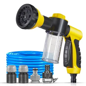 Portable car care cleaning set car wash machine high pressure spray foam gun garden water gun with tube