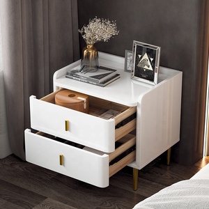 Meubles <span class=keywords><strong>de</strong></span> chambre à coucher à prix bon marché Design <span class=keywords><strong>de</strong></span> luxe Excellente table <span class=keywords><strong>de</strong></span> <span class=keywords><strong>chevet</strong></span> carrée <span class=keywords><strong>Tables</strong></span> <span class=keywords><strong>de</strong></span> <span class=keywords><strong>chevet</strong></span> modernes blanches avec <span class=keywords><strong>2</strong></span> tiroirs à vendre - Product Image 3