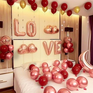 Globo de aluminio Siamés grande para el Día de San Valentín, boda, más juego de globos de lentejuelas de 12 pulgadas - Product Image 5