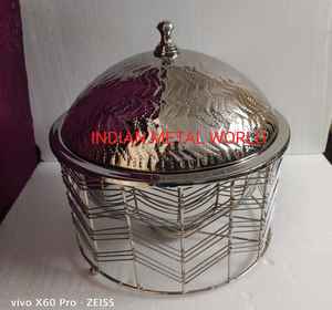 Plato de frotamiento de acero inoxidable martillado para boda, diseño atractivo, de cobre martillado, forma redonda, personalizado - Product Image 6